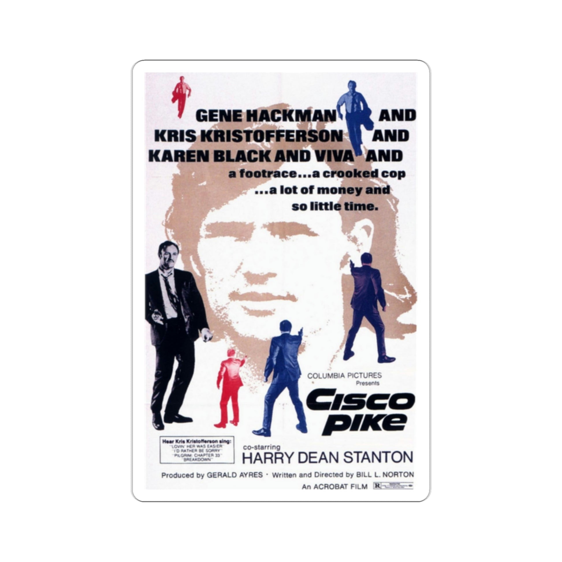 Cisco Pike 1972 Movie Poster STICKER Vinyl Die-Cut Decal-2 Inch-The Sticker Space