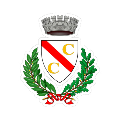 Cissone-Stemma (Italy) (Coat of Arms) STICKER Vinyl Kiss-Cut Decal 3 Inch White - The Sticker Space