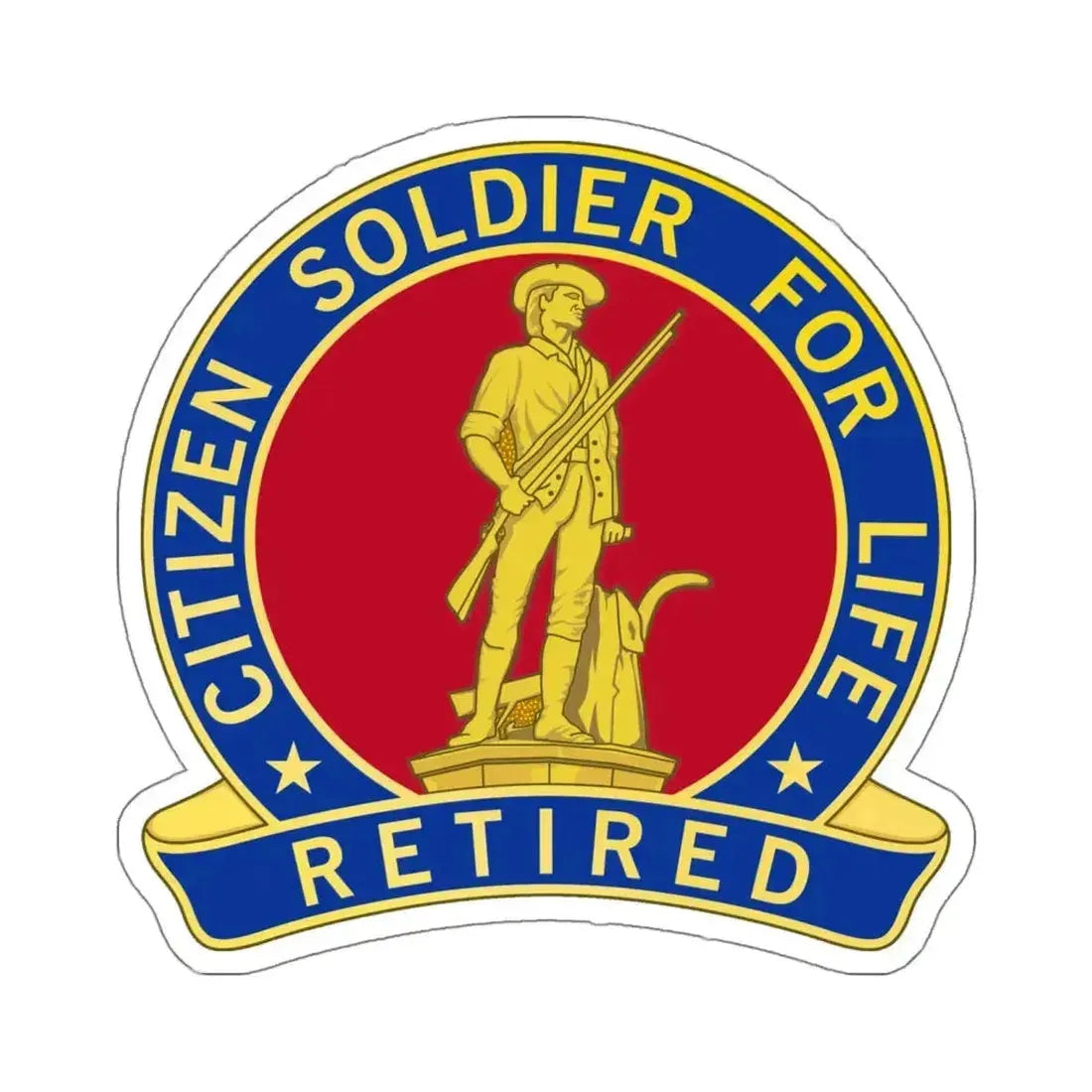 Citizen Soldier for Life, Retired Army National Guard (U.S. Army) STICKER Vinyl Die-Cut Decal - The Sticker Space