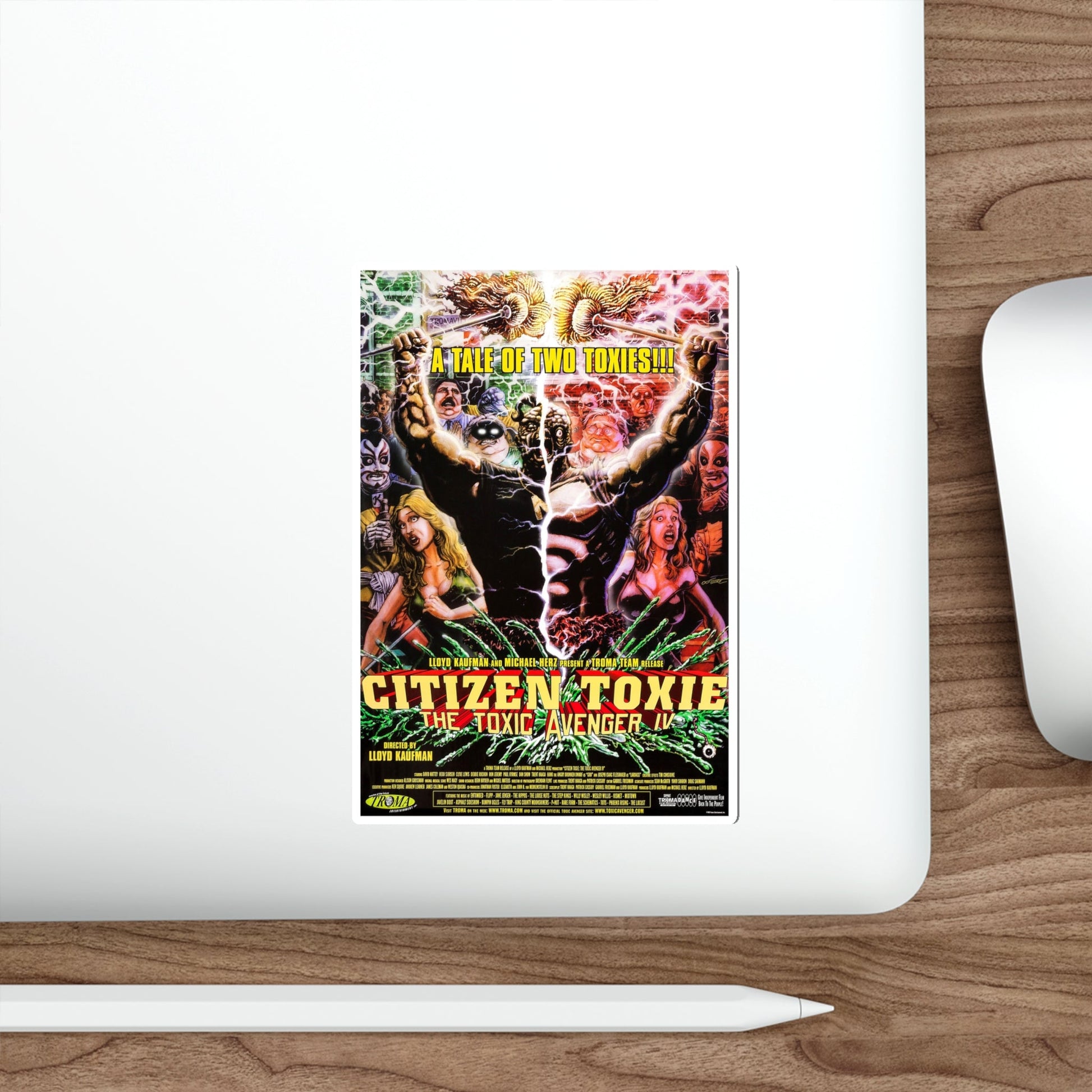 CITIZEN TOXIE - THE TOXIC AVENGER IV 2000 Movie Poster STICKER Vinyl Die-Cut Decal-The Sticker Space