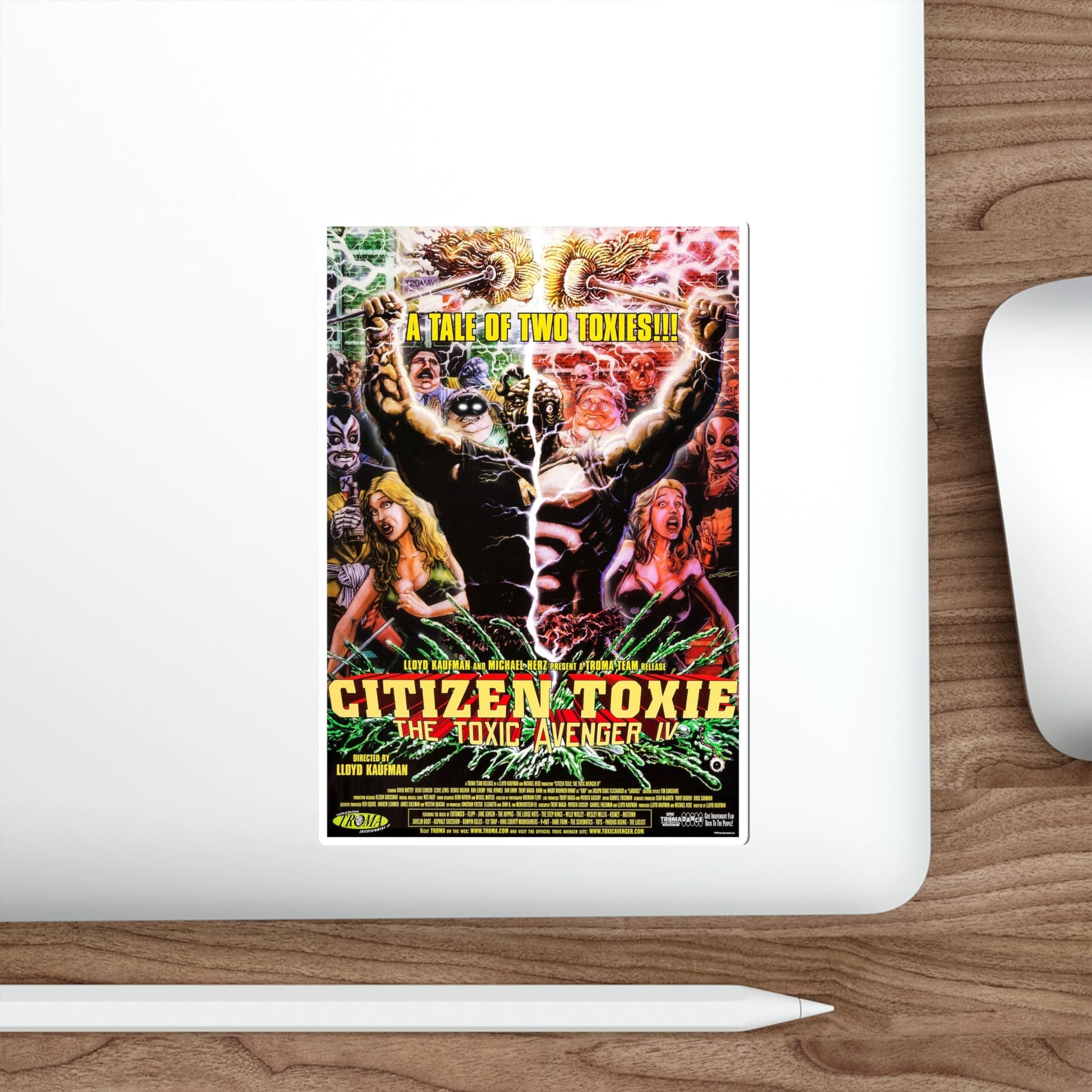 CITIZEN TOXIE - THE TOXIC AVENGER IV 2000 Movie Poster STICKER Vinyl Die-Cut Decal-The Sticker Space