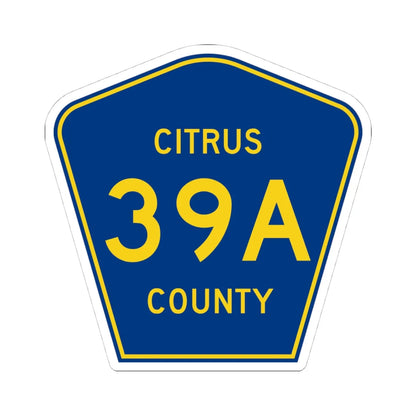 Citrus County 39A (Florida) (Road Sign) STICKER Vinyl Kiss-Cut Decal 4 Inch White - The Sticker Space