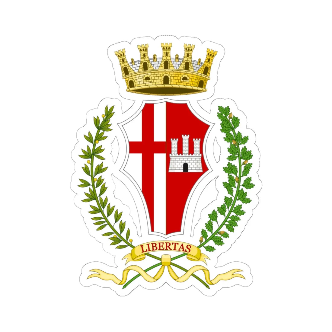Città di Castello-Stemma (Italy) (Coat of Arms) STICKER Vinyl Kiss-Cut Decal - The Sticker Space