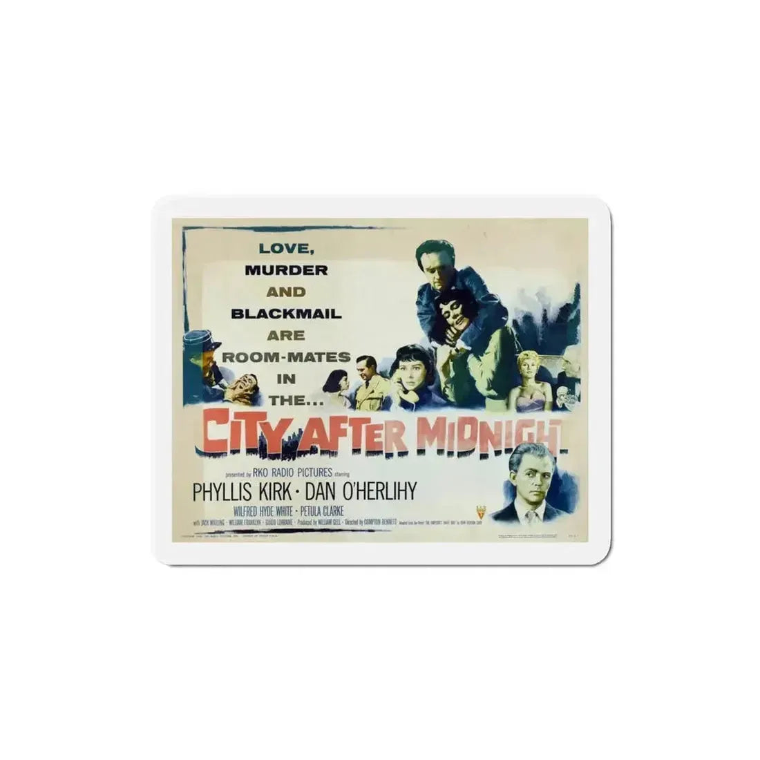 City After Midnight aka That Woman Opposite 1959 Movie Poster Refrigerator Magnet 4 Inch - The Sticker Space