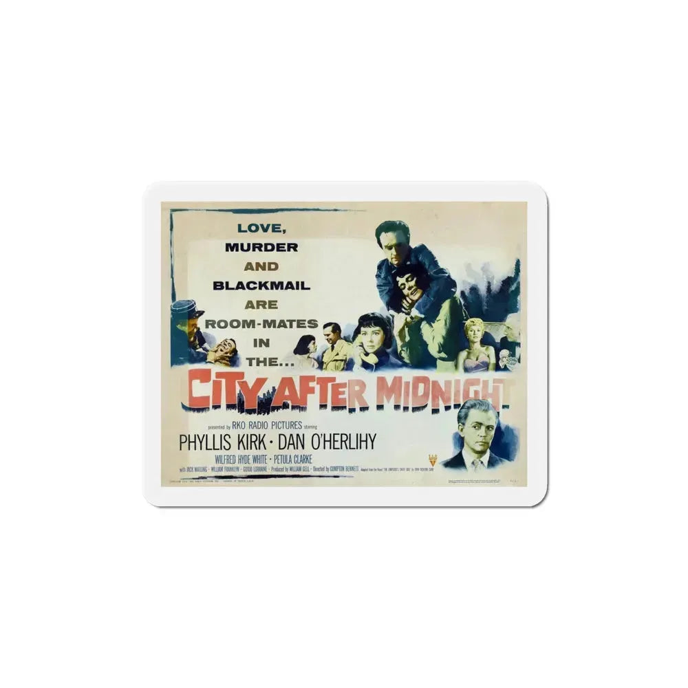 City After Midnight aka That Woman Opposite 1959 Movie Poster Refrigerator Magnet 6 Inch - The Sticker Space