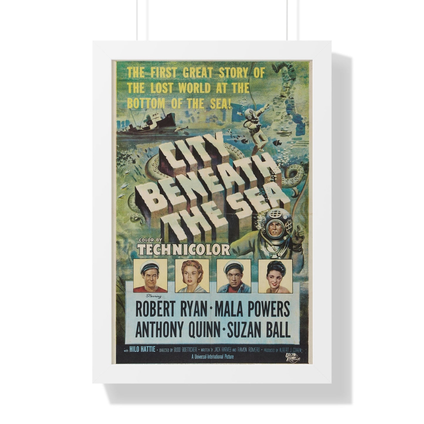 CITY BENEATH THE SEA 1953 - Framed Movie Poster-16″ x 24″-The Sticker Space