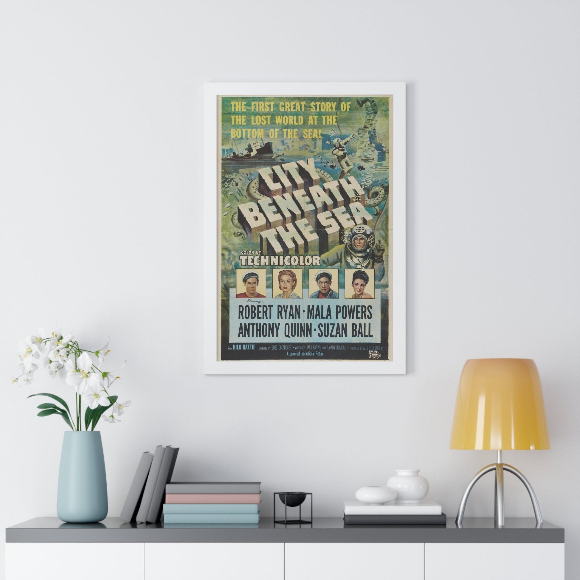 CITY BENEATH THE SEA 1953 - Framed Movie Poster-The Sticker Space