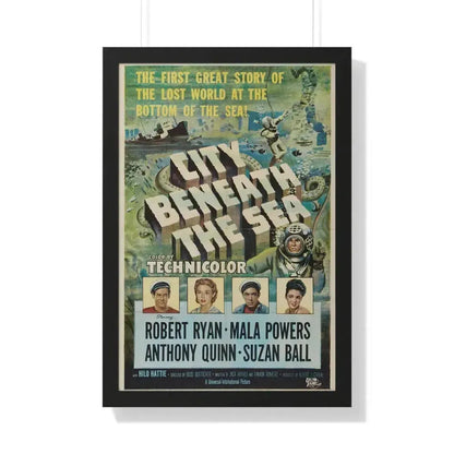 CITY BENEATH THE SEA 1953 - Framed Movie Poster 20" x 30" Black - The Sticker Space