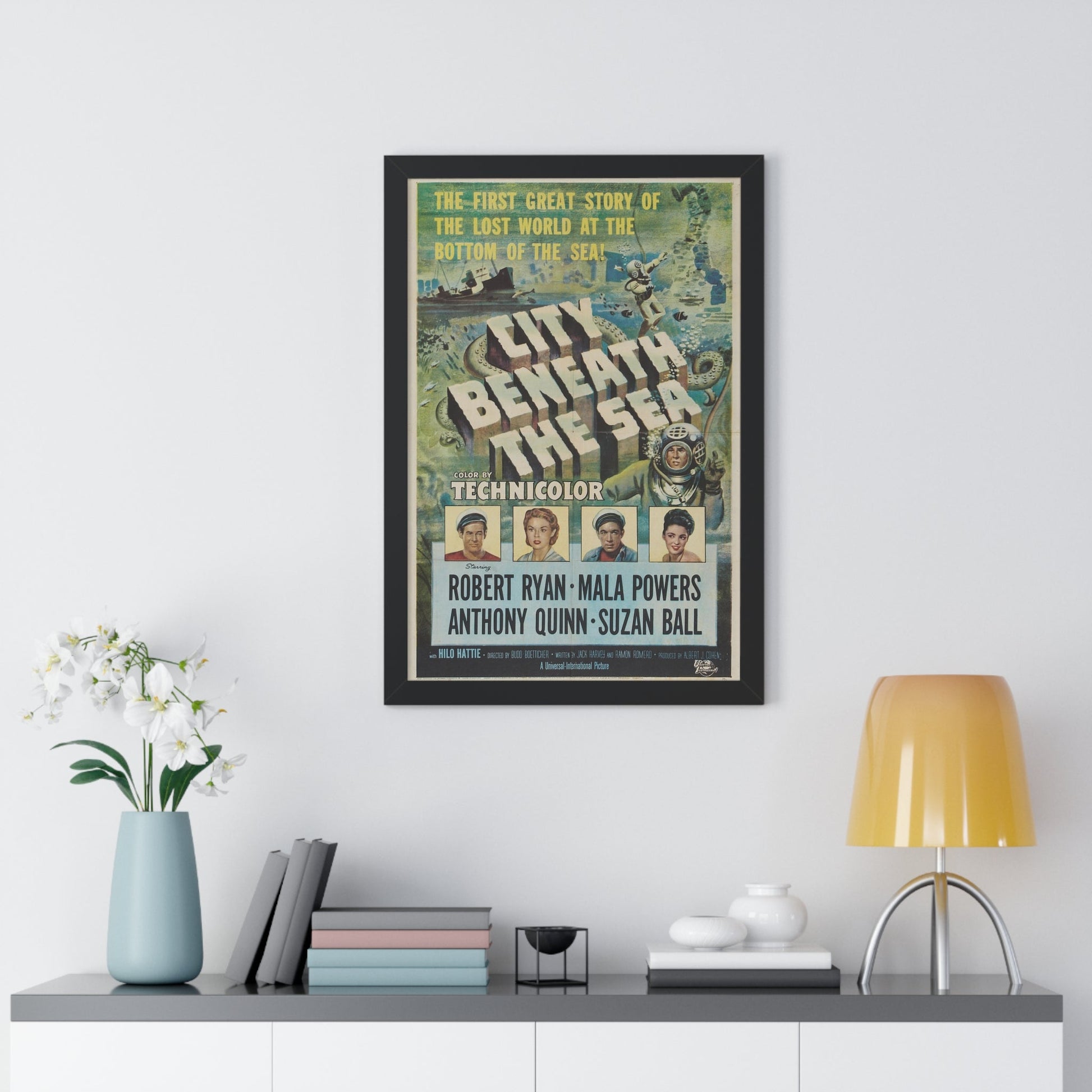 CITY BENEATH THE SEA 1953 - Framed Movie Poster-The Sticker Space