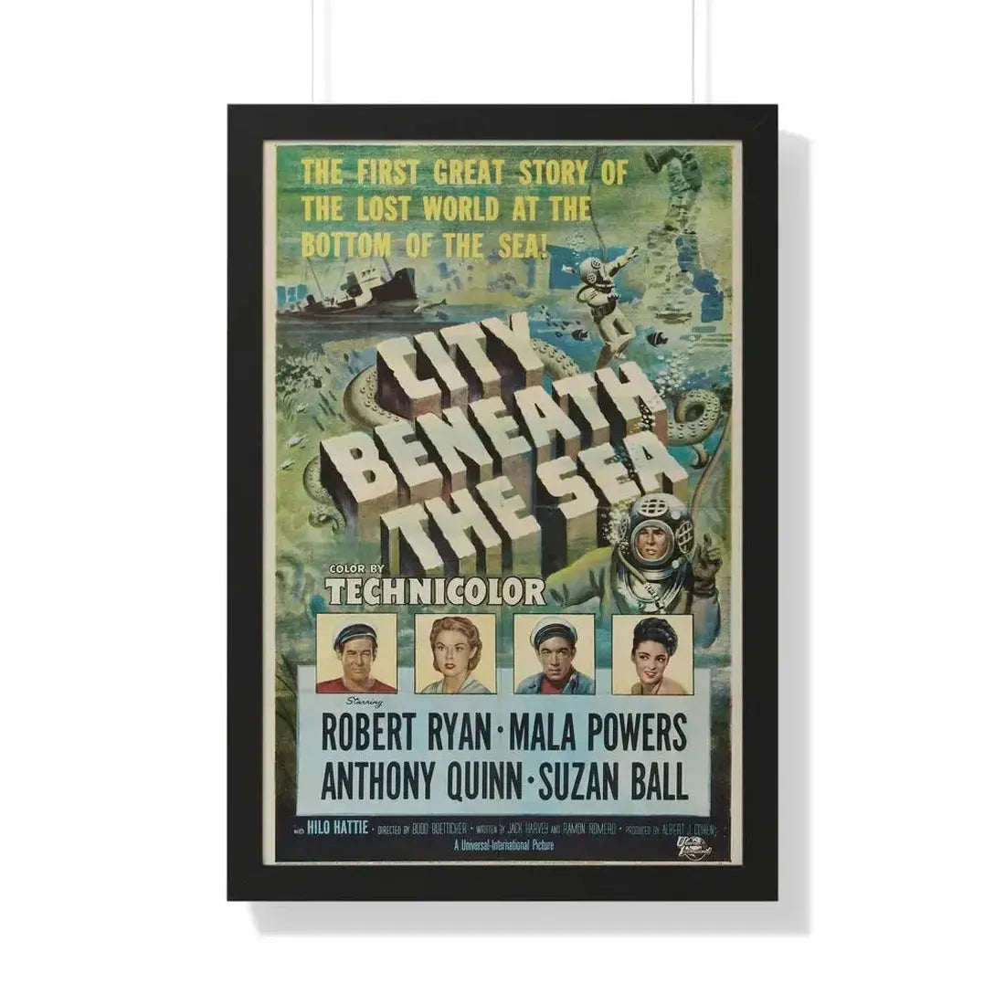 CITY BENEATH THE SEA 1953 - Framed Movie Poster - The Sticker Space