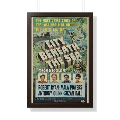 CITY BENEATH THE SEA 1953 - Framed Movie Poster - The Sticker Space