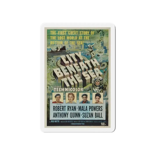 CITY BENEATH THE SEA 1953 Movie Poster - Refrigerator Magnet 6 Inch - The Sticker Space