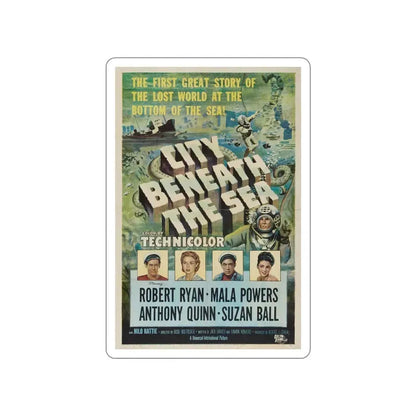 CITY BENEATH THE SEA 1953 Movie Poster STICKER Vinyl Die-Cut Decal 6 Inch - The Sticker Space