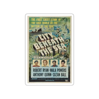 CITY BENEATH THE SEA 1953 Movie Poster STICKER Vinyl Die-Cut Decal - The Sticker Space