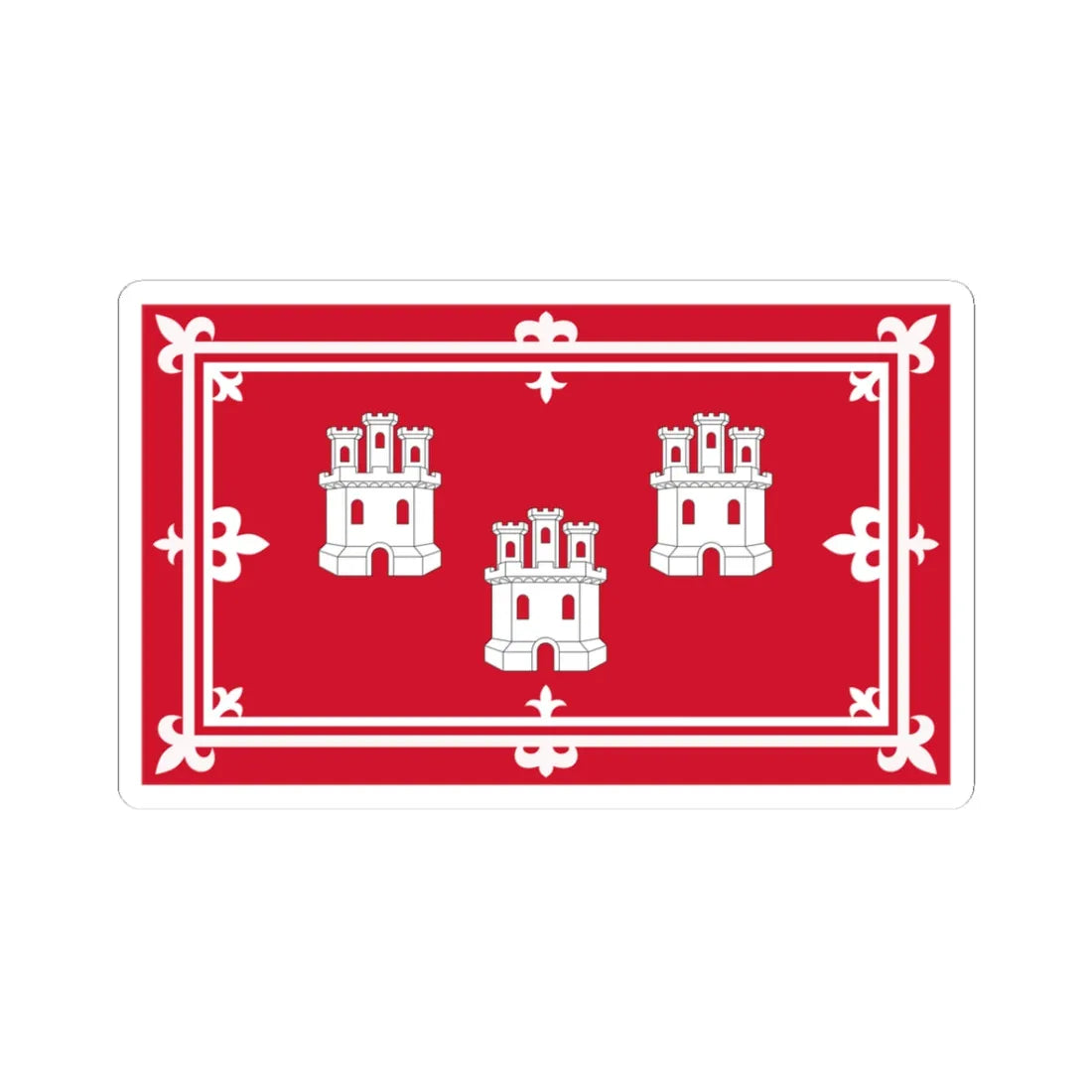 City Flag of Aberdeen (Scotland) STICKER Vinyl Kiss-Cut Decal 3 Inch White - The Sticker Space