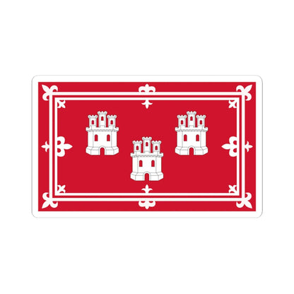 City Flag of Aberdeen (Scotland) STICKER Vinyl Kiss-Cut Decal 4 Inch White - The Sticker Space