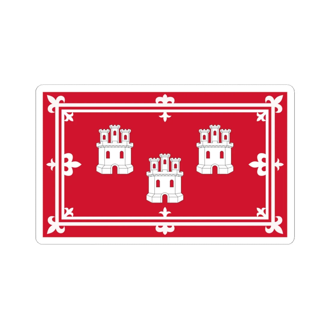 City Flag of Aberdeen (Scotland) STICKER Vinyl Kiss-Cut Decal 6 Inch White - The Sticker Space