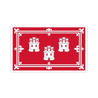 City Flag of Aberdeen (Scotland) STICKER Vinyl Kiss-Cut Decal 6 Inch White - The Sticker Space