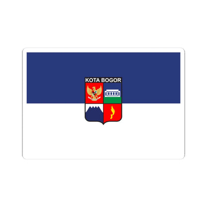 City Flag of Bogor (Indonesia) STICKER Vinyl Kiss-Cut Decal 3 Inch White - The Sticker Space