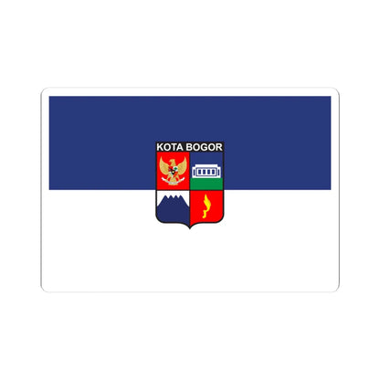 City Flag of Bogor (Indonesia) STICKER Vinyl Kiss-Cut Decal 4 Inch White - The Sticker Space