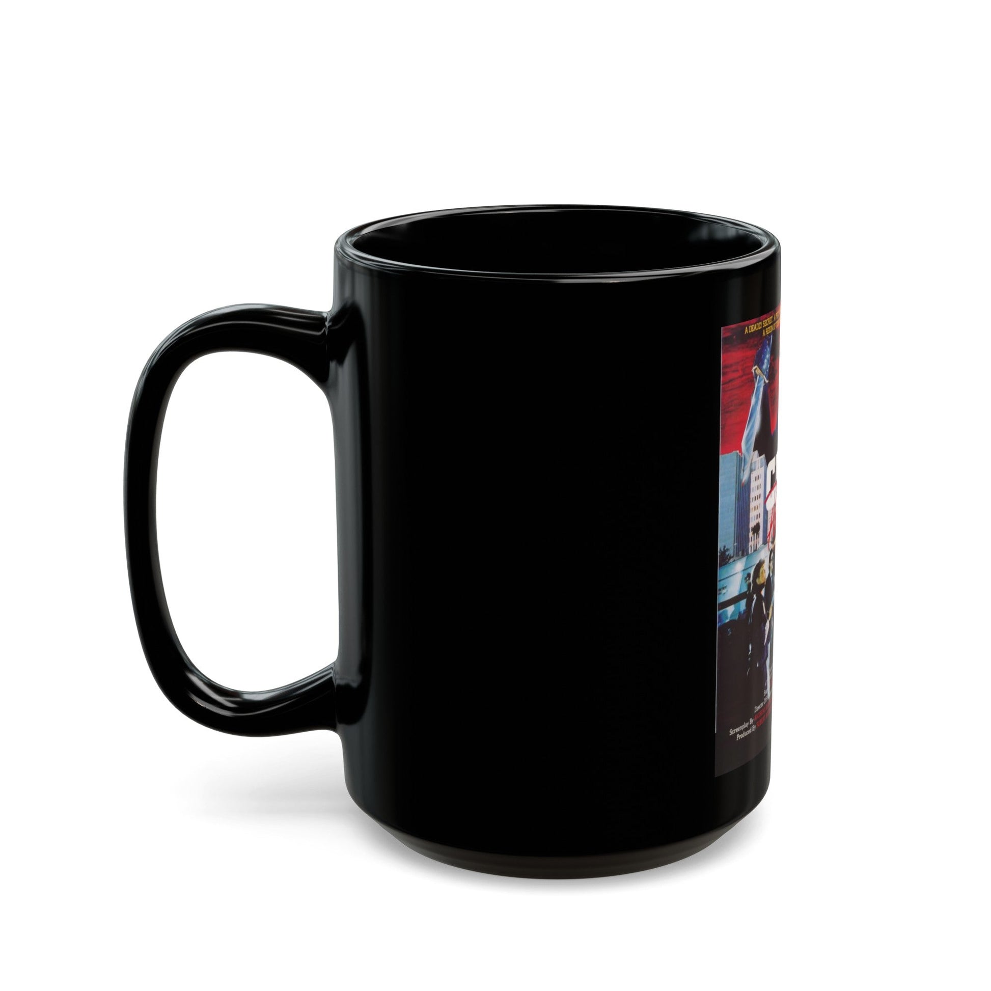 CITY IN PANIC 1986 Movie Poster - Black Coffee Mug-The Sticker Space