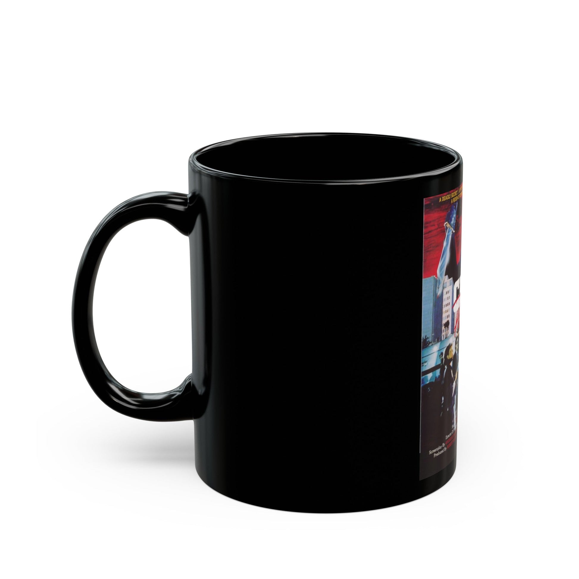 CITY IN PANIC 1986 Movie Poster - Black Coffee Mug-The Sticker Space