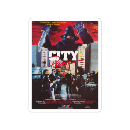 CITY IN PANIC 1986 Movie Poster STICKER Vinyl Die-Cut Decal-2 Inch-The Sticker Space