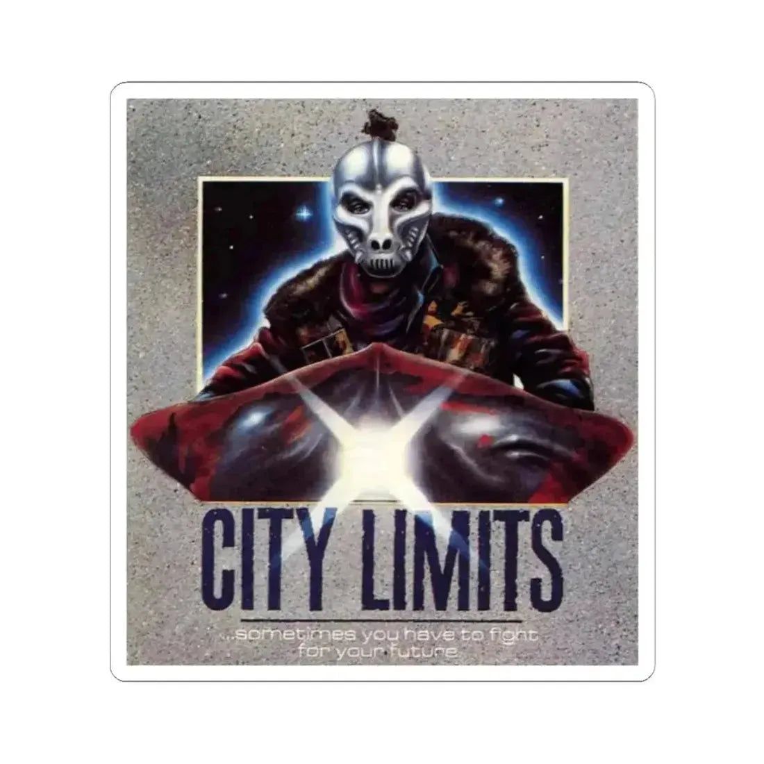 CITY LIMITS 1984 Movie Poster - STICKER Vinyl Kiss-Cut Decal 2 Inch White - The Sticker Space