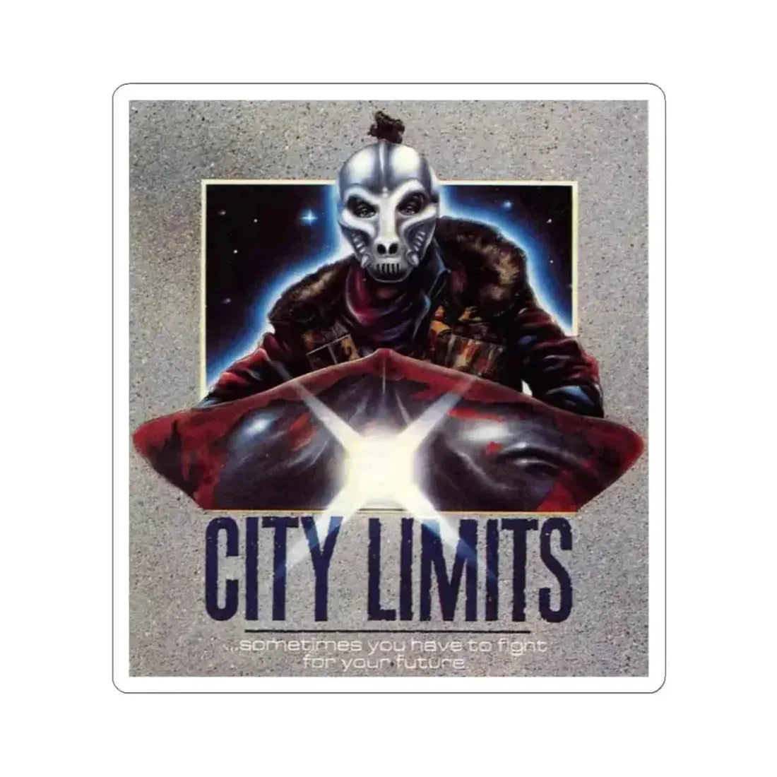 CITY LIMITS 1984 Movie Poster - STICKER Vinyl Kiss-Cut Decal 3 Inch White - The Sticker Space