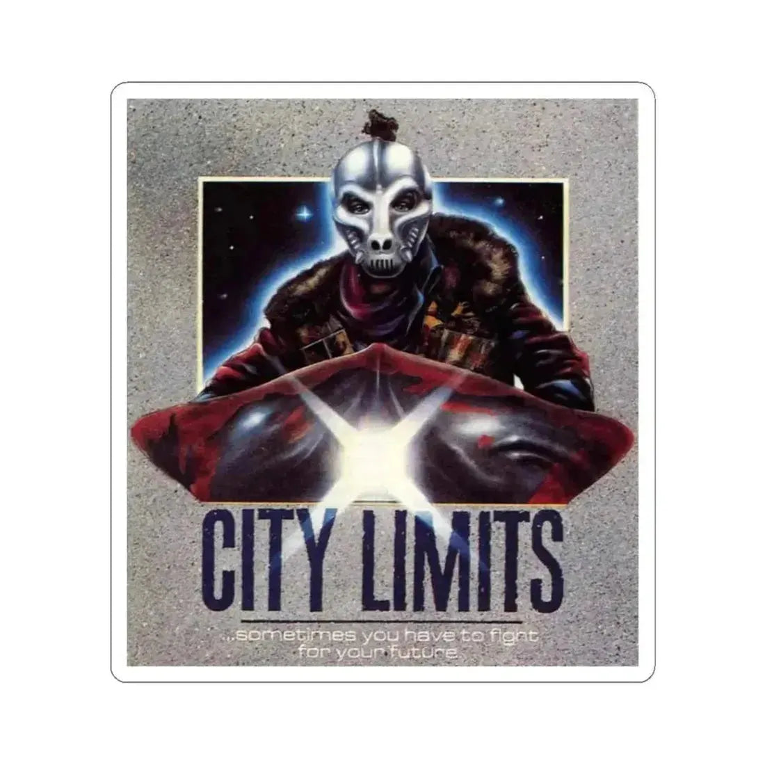 CITY LIMITS 1984 Movie Poster - STICKER Vinyl Kiss-Cut Decal 4 Inch White - The Sticker Space