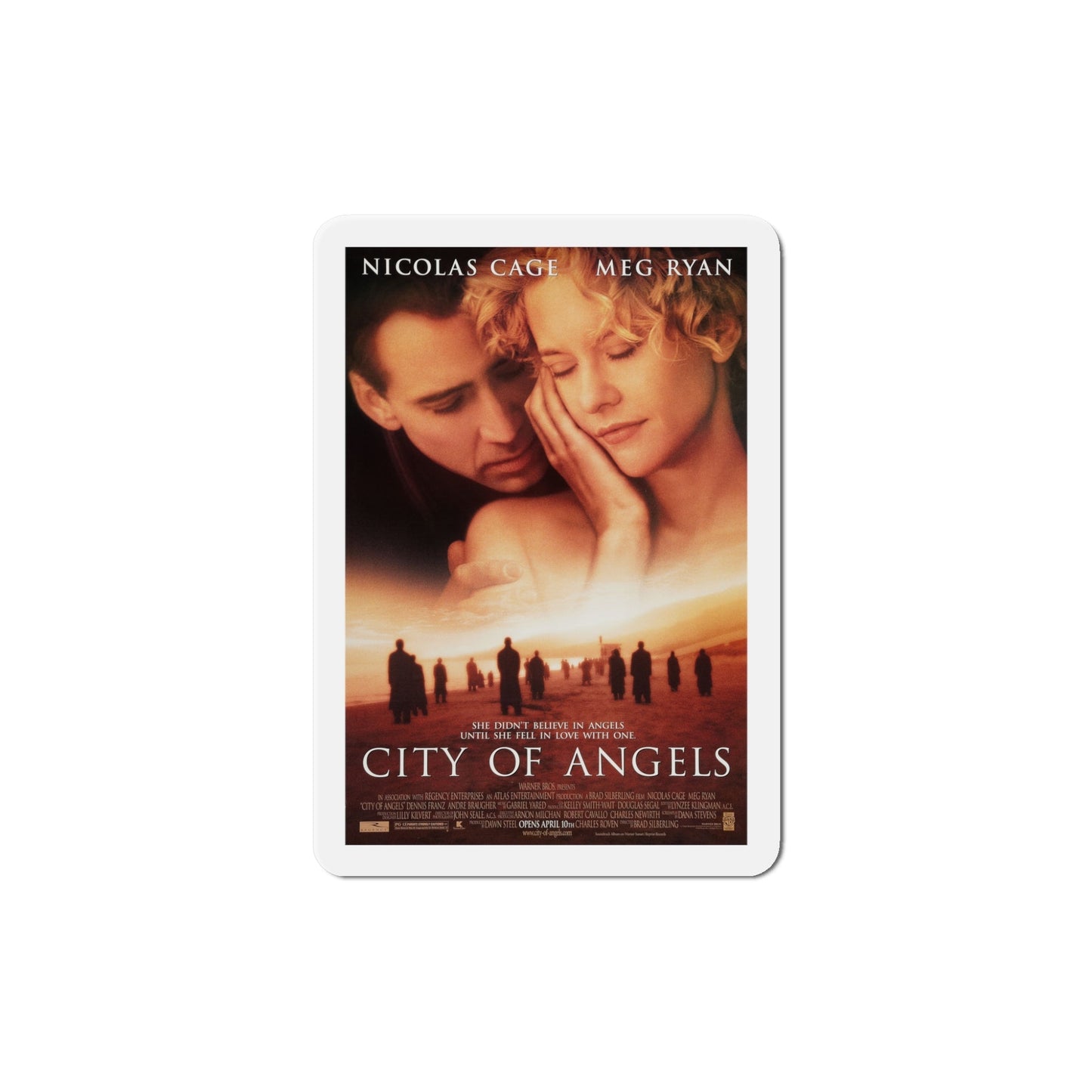 City of Angels 1998 Movie Poster Die-Cut Magnet-5" x 5"-The Sticker Space