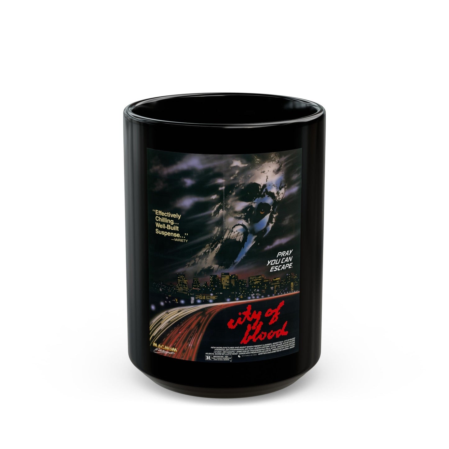 CITY OF BLOOD 1987 Movie Poster - Black Coffee Mug-15oz-The Sticker Space