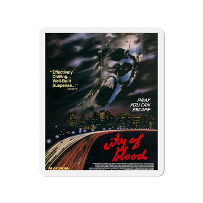 CITY OF BLOOD 1987 Movie Poster - Die-Cut Magnet-2" x 2"-The Sticker Space