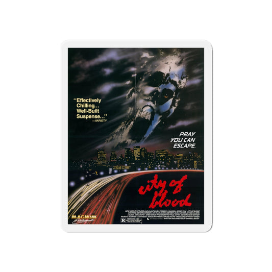 CITY OF BLOOD 1987 Movie Poster - Die-Cut Magnet-6 × 6"-The Sticker Space