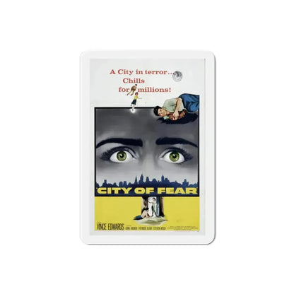 City of Fear 1959 Movie Poster Refrigerator Magnet 2 Inch - The Sticker Space