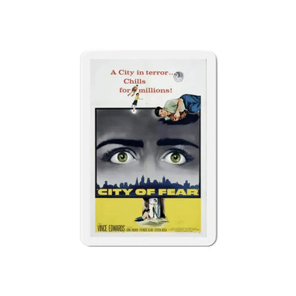 City of Fear 1959 Movie Poster Refrigerator Magnet 2 Inch - The Sticker Space