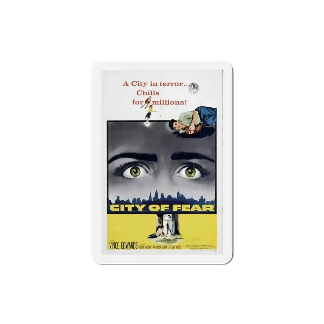 City of Fear 1959 Movie Poster Refrigerator Magnet - The Sticker Space