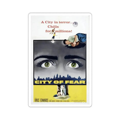 City of Fear 1959 Movie Poster - STICKER Vinyl Kiss-Cut Decal 6 Inch White - The Sticker Space