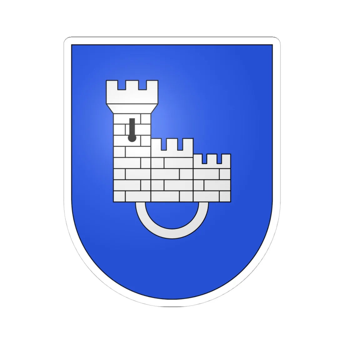 City of Fribourg-coat of arms (Switzerland) (Coat of Arms) STICKER Vinyl Kiss-Cut Decal 4 Inch White - The Sticker Space