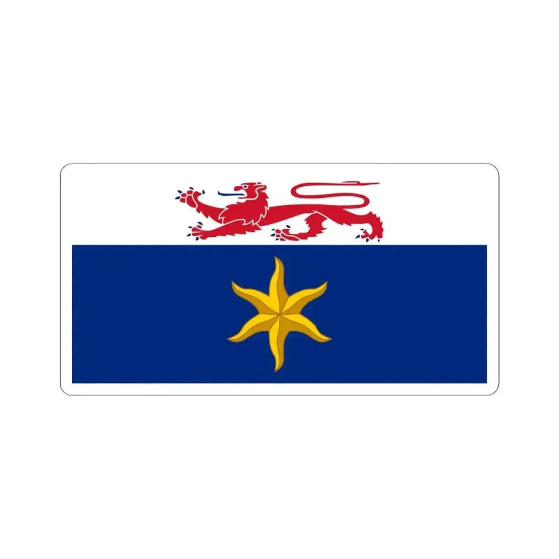 City of Hobart Flag (Australia) STICKER Vinyl Kiss-Cut Decal 4 Inch White - The Sticker Space