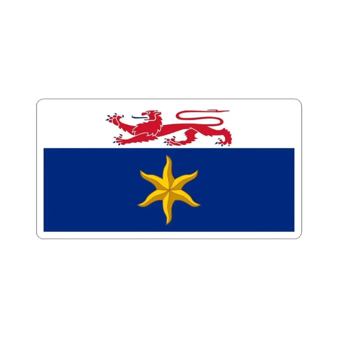 City of Hobart Flag (Australia) STICKER Vinyl Kiss-Cut Decal 6 Inch White - The Sticker Space