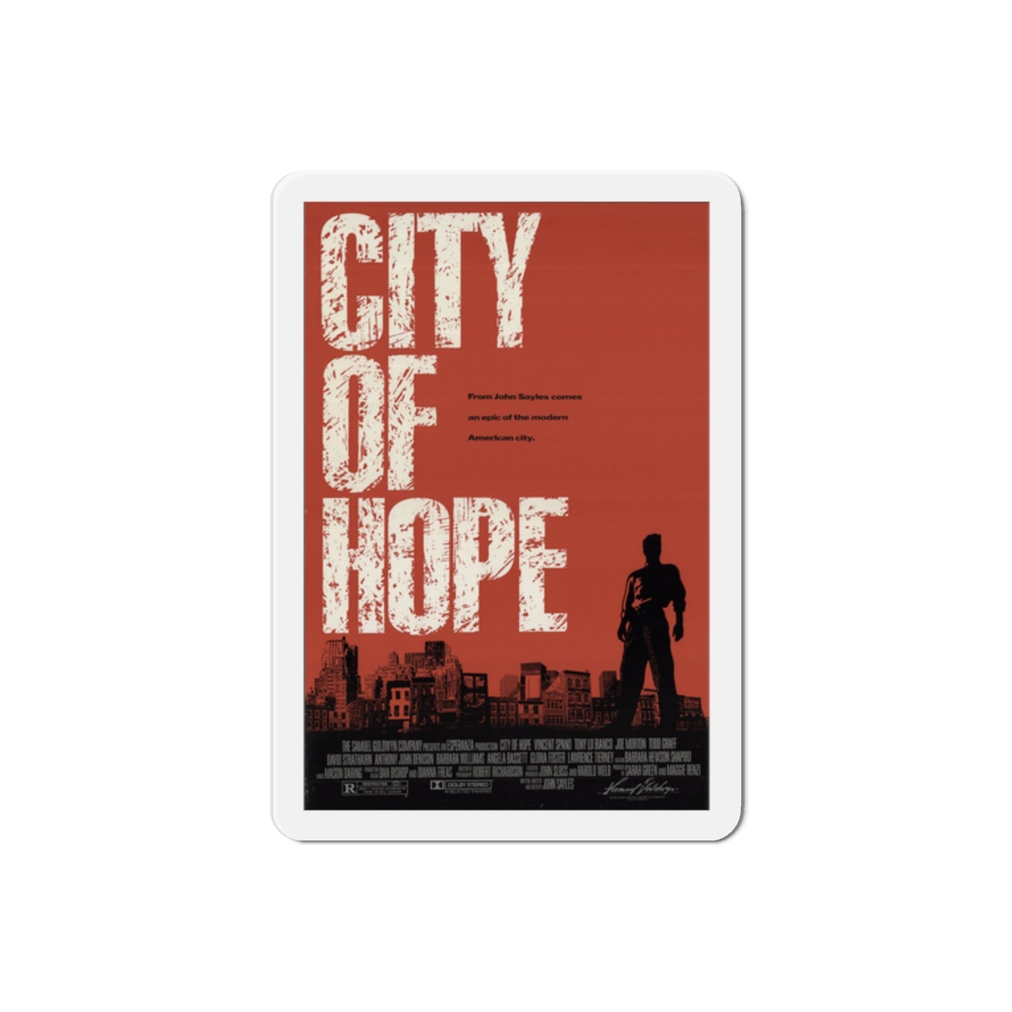 City of Hope 1991 Movie Poster Die-Cut Magnet-2" x 2"-The Sticker Space