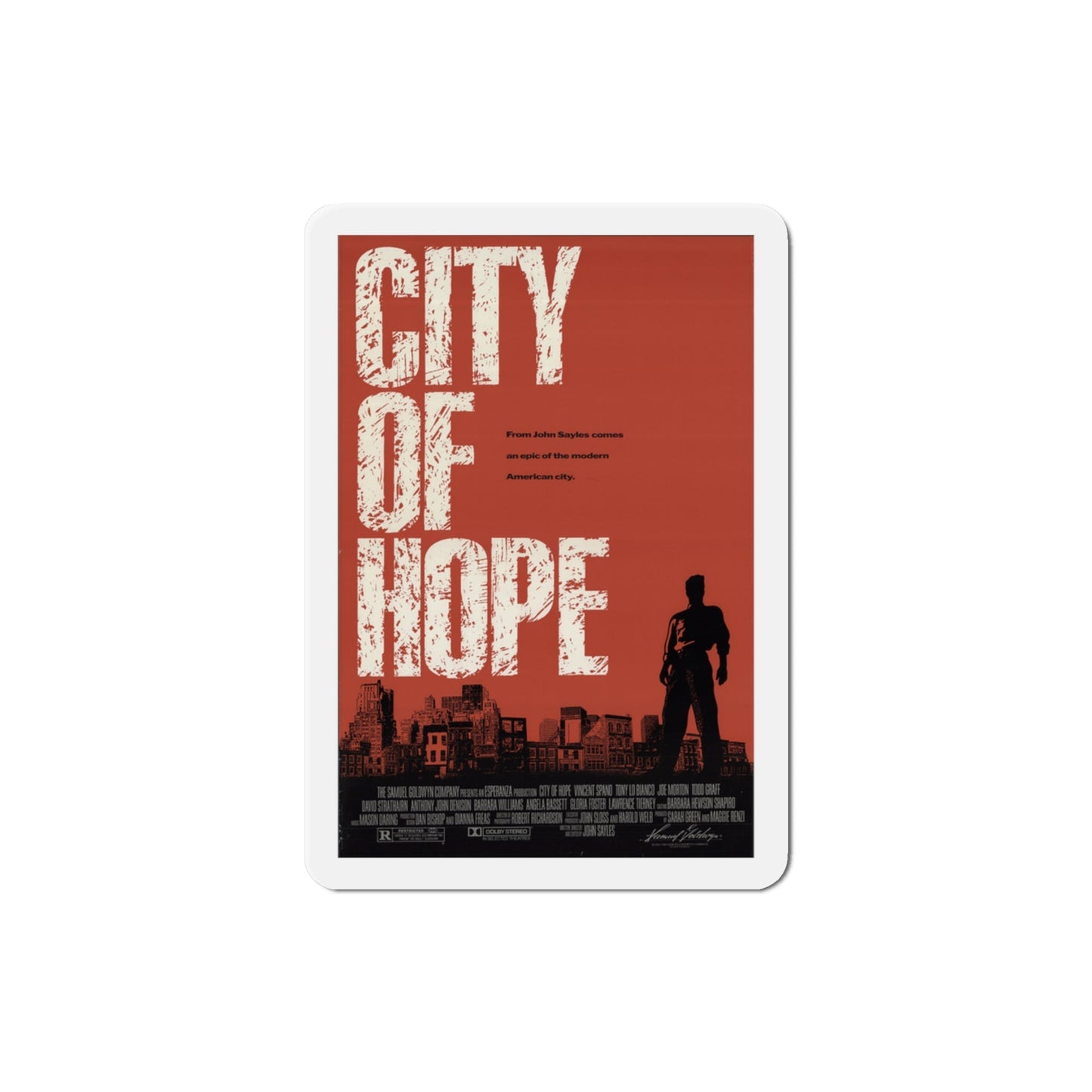 City of Hope 1991 Movie Poster Die-Cut Magnet-3" x 3"-The Sticker Space