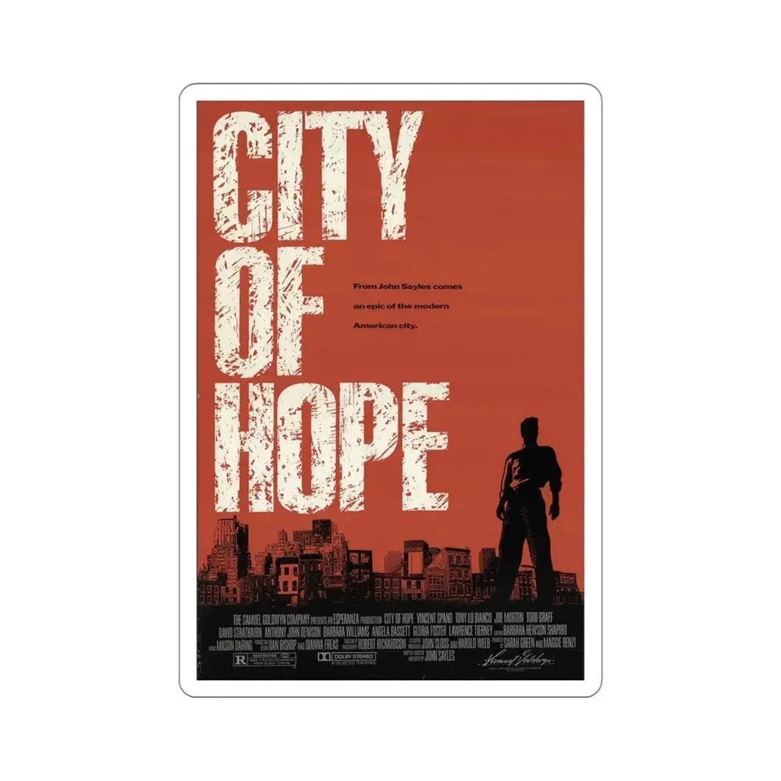City of Hope 1991 Movie Poster STICKER Vinyl Die-Cut Decal 5 Inch - The Sticker Space