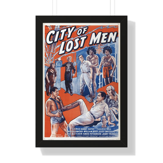 CITY OF LOST MEN 1940 - Framed Movie Poster-16″ x 24″-The Sticker Space