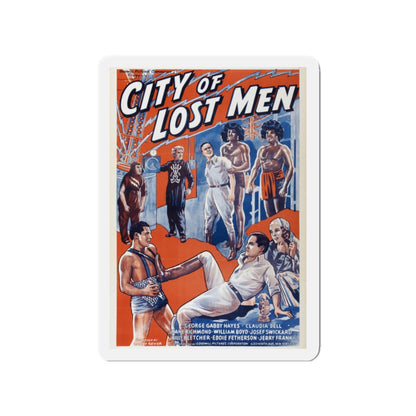 CITY OF LOST MEN 1940 Movie Poster - Die-Cut Magnet-2" x 2"-The Sticker Space