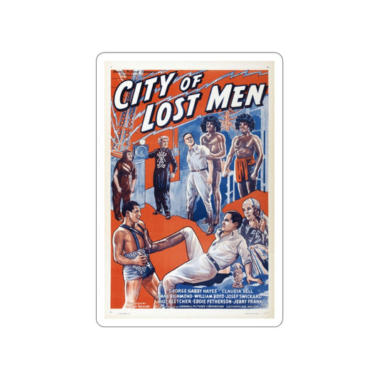 CITY OF LOST MEN 1940 Movie Poster STICKER Vinyl Die-Cut Decal-2 Inch-The Sticker Space