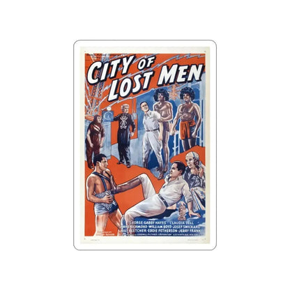 CITY OF LOST MEN 1940 Movie Poster STICKER Vinyl Die-Cut Decal - The Sticker Space