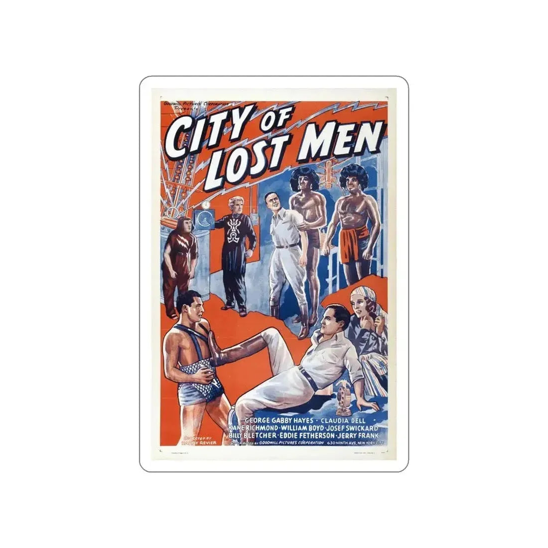 CITY OF LOST MEN 1940 Movie Poster STICKER Vinyl Die-Cut Decal - The Sticker Space