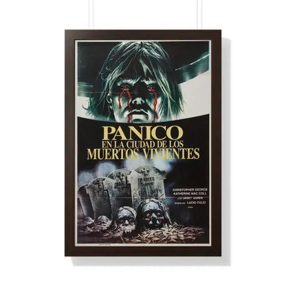 CITY OF THE LIVING DEAD (ARGENTINA) 1980 - Framed Movie Poster 20" x 30" Walnut - The Sticker Space